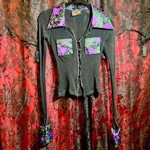 1990’s Lip Service fishnet cardigan. Small